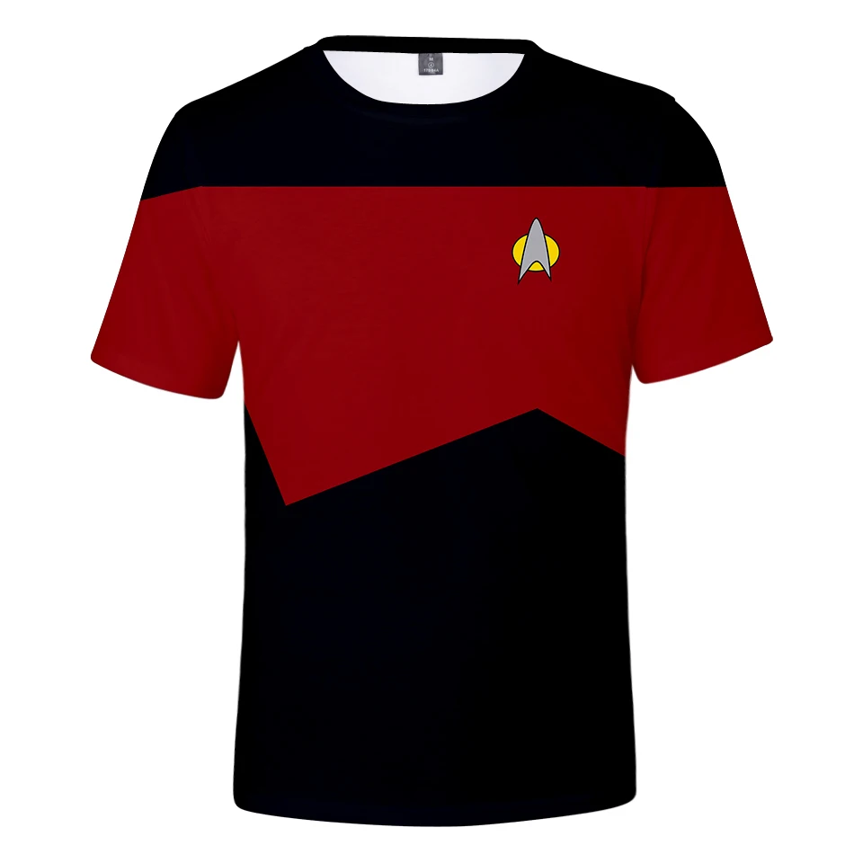 

Star Trek 3dt shirt men's and women's street role-playing children's simple neckline short-sleeved oversized top
