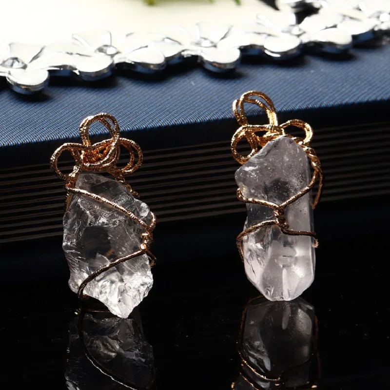 1 шт. подвеска из розового кварца с натуральным кристаллом | Дом и сад