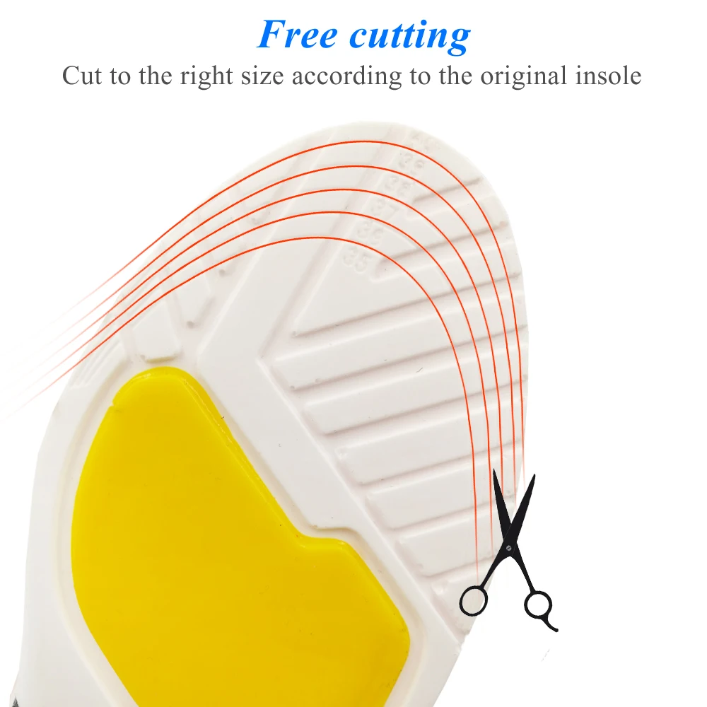 KOTLIKOFF Sport Insole Silicone Orthopedic Foot Care For feet Shoes Sole Heel Pain Plantar Fasciitis Shock Absorption Pads
