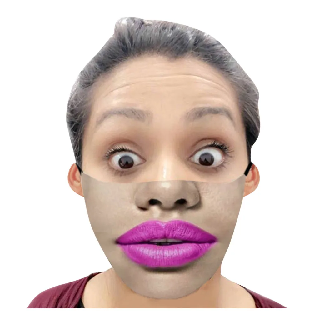 1 шт. унисекс забавной бородкой Печати Маски со ртом для лица с защитой от пыли