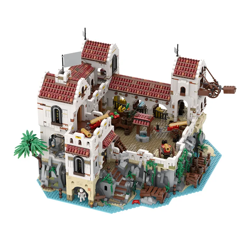 

MOC Fortress Pirates Barracuda Bay for 49155 49016 Pirate Theme Series Ideas Model Building Blocks Bricks Toys