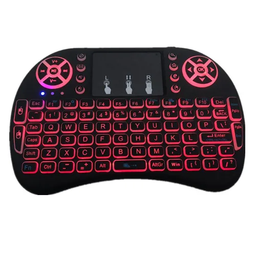 Air-mouse Touchpad Tv-Box пульт дистанционного управления Русский Испанский Английский с подсветкой I8 Мини беспроводная клавиатура