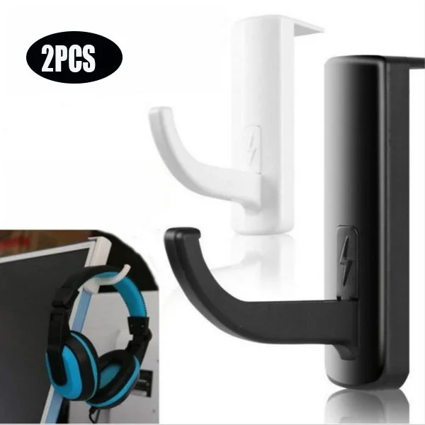 

2Pcs Home office headphone hook monitor headphone hook headset microphone stand display shelf bracket
