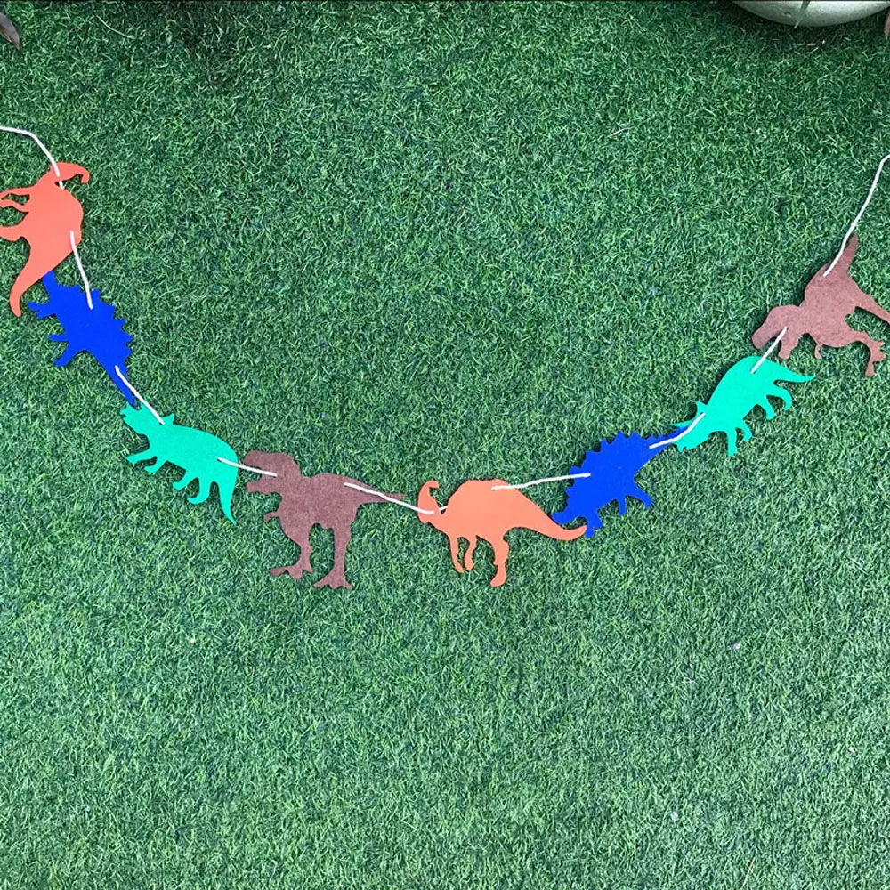 Красочные динозавры баннеры животных для детского душа украшения с днем