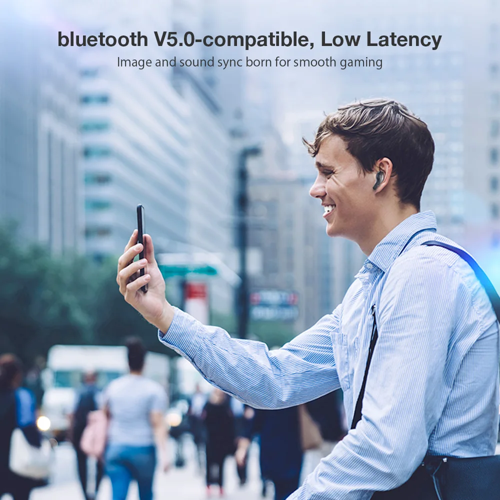 triple dynamic blitzwolf bw fye15 headphone tws bluetooth compatible earphone hifi stereo bass low latency smart touch hd call free global shipping