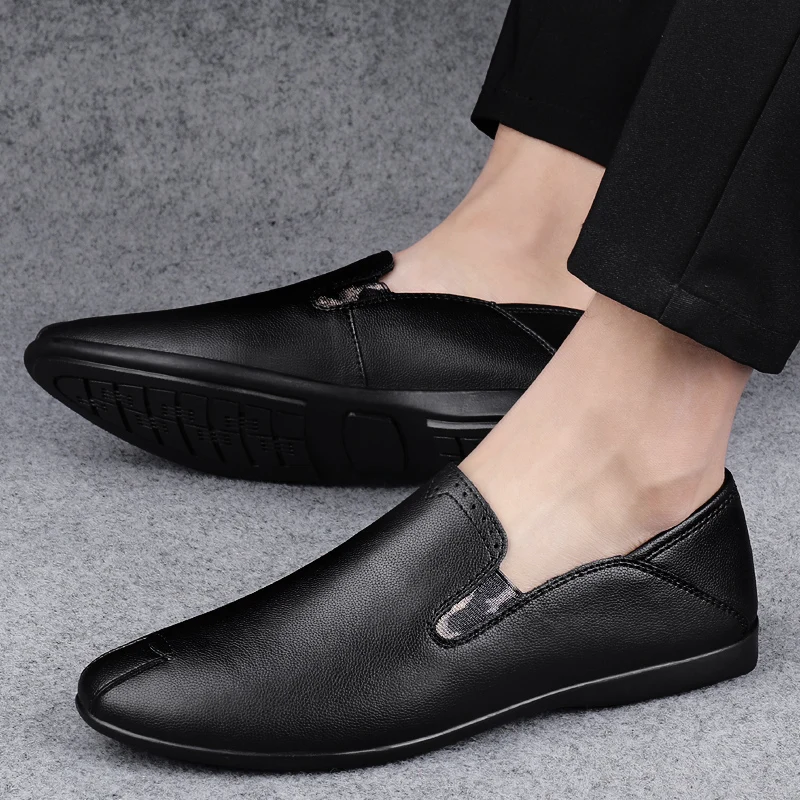 

Loafers Men Leather Slip On Flats Handmade Mens Driving Shoes Casual Italian Luxury Brand Loafer Shoes Man Moccasins Kozlov 2021
