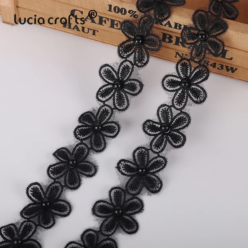 Lucia Crafts кружевная отделка с цветочной вышивкой и жемчужинами аксессуары для