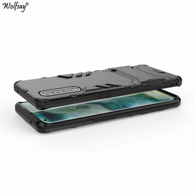 wolfsay case for oppo find x2 cover slim pc soft rubber armor case for oppo find x2 x 2 x2pro case phone holder stand fundas free global shipping
