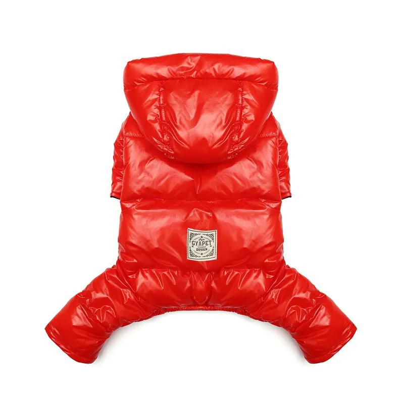

Dog Clothes Hooded Warm Down Jacket Four-legged Blue Pet Clothes