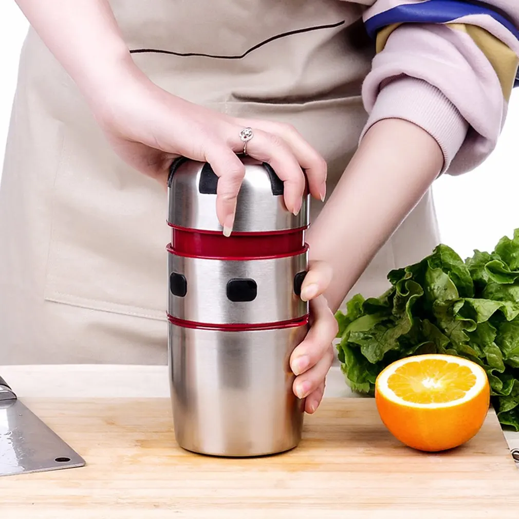 

Hand Juicer Manual Cirtus Press Juicer Portable Stainless Steel Lid Rotation Squeezer With Filter Kitchen Tools