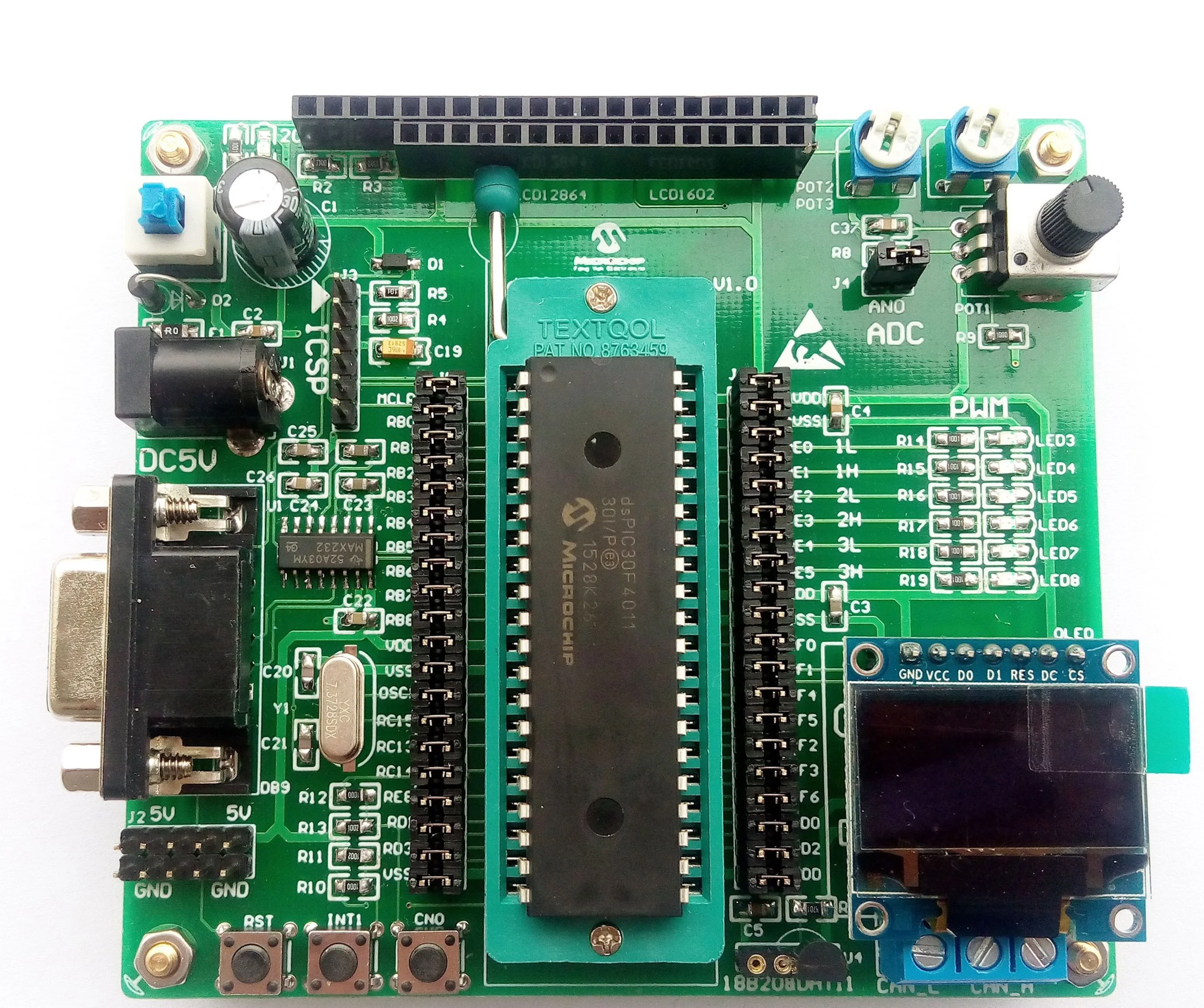 

DsPIC development board dsPIC experimental board DSP system board dsPIC 30F4011 development board PDIP package