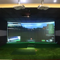 golf ball simulator curtain impact display projection screen indoor white cloth material golf exercise golf target f