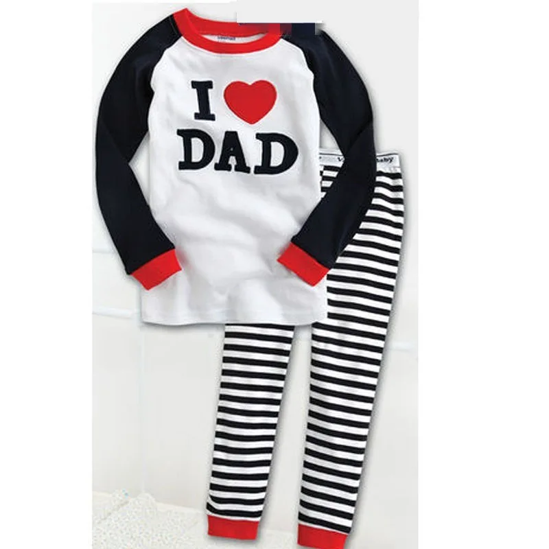 Детский комплект из футболки и брюк с принтом I love DAD | Детская одежда обувь