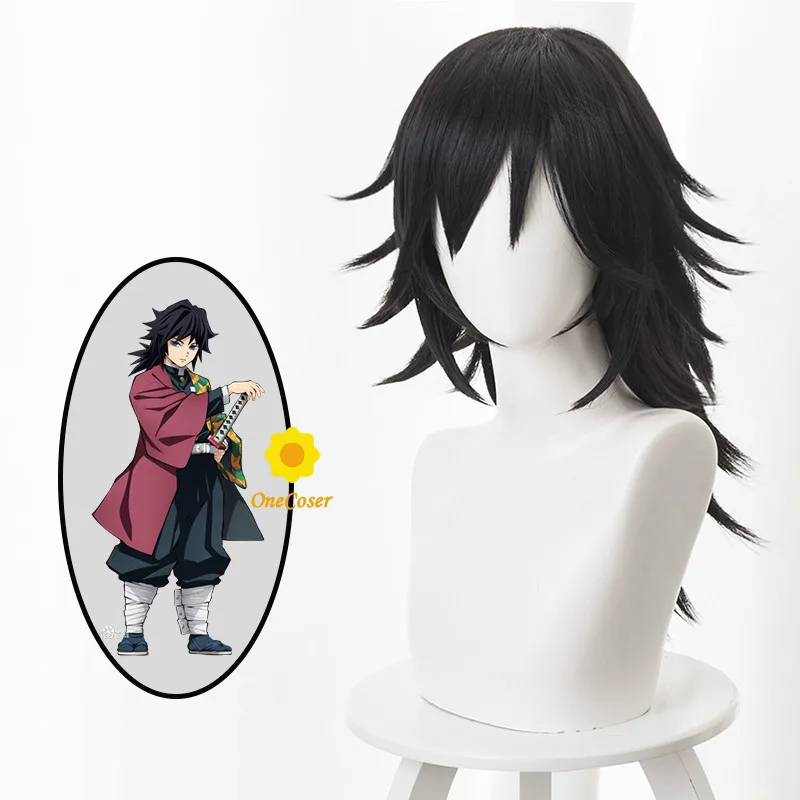 Парик для косплея аниме рассекающий демонов термостойкий волосы из волокна и
