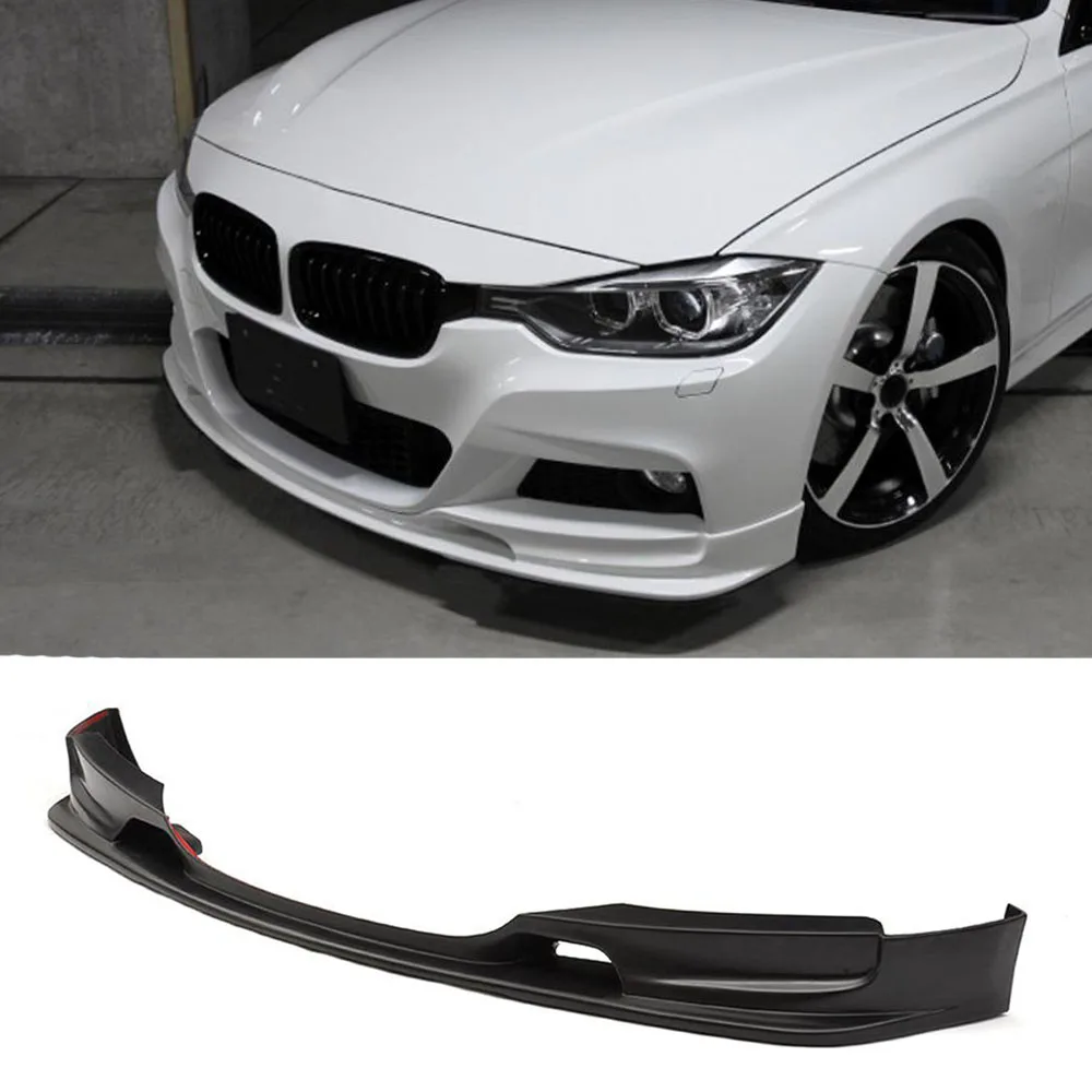 Черные передние разветвители для губ из пу BMW 3 серии F30 F35 M Sport Tech 2014-2018 передний