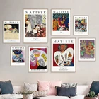 Абстрактная девушка с цветами Matisse, настенная Картина на холсте, скандинавские постеры и принты, винтажные настенные картины для декора гостиной