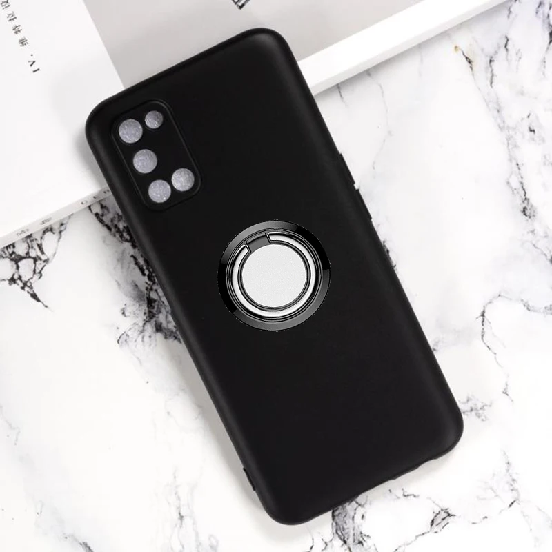Высококачественный защитный чехол для OPPO A72 4G CPH2067 A52 CPH2061, CPH2069 задняя крышка кольцо держатель Кронштейн чехол для телефона из силикона и ТПУ