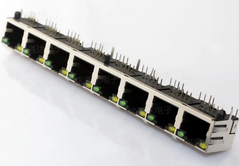 Модульный коннектор RJ45 для Ethernet PCB разъем с светильник кой 56 + светодиодный/1x 8