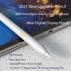 Стилус цифровой с индикатором мощности для iPad 2021-2021, iPad 2018 Pro 11 10,2 Air 4 с наклоном, Apple Pencil 2 1, новинка 12,9