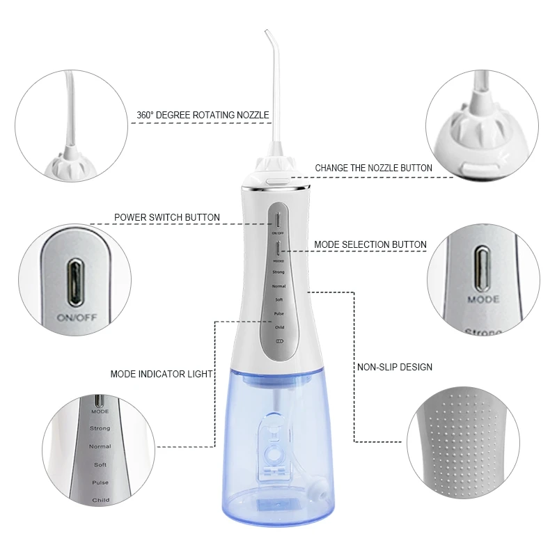 Ирригатор полости рта 350 мл USB 5 режимов |