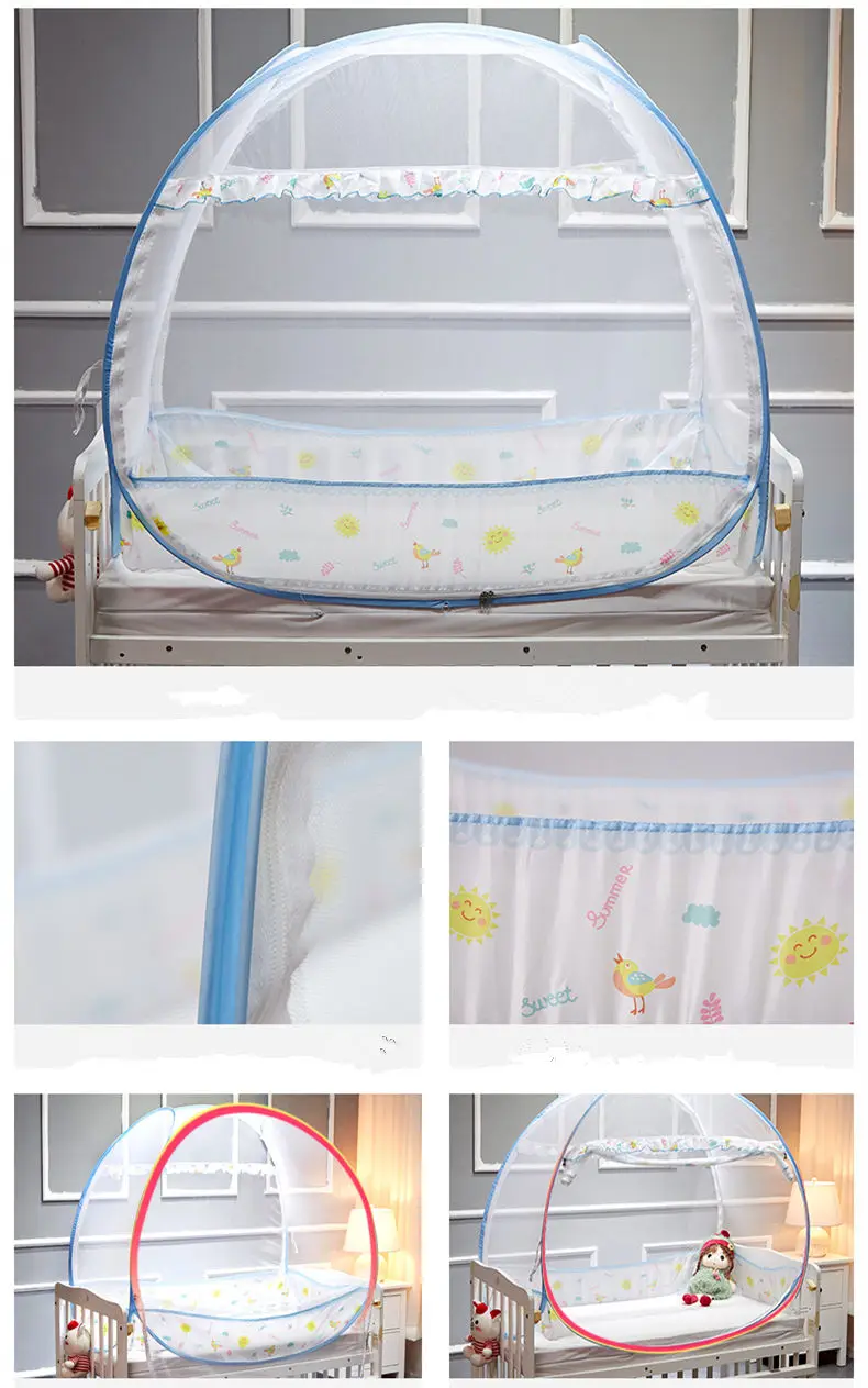 Детские кроватки противомоскитная сетка на кровать складная кроватка плетение палатка для колыбели кровать для малыша навес кровать, палатка для украшение в детскую комнату