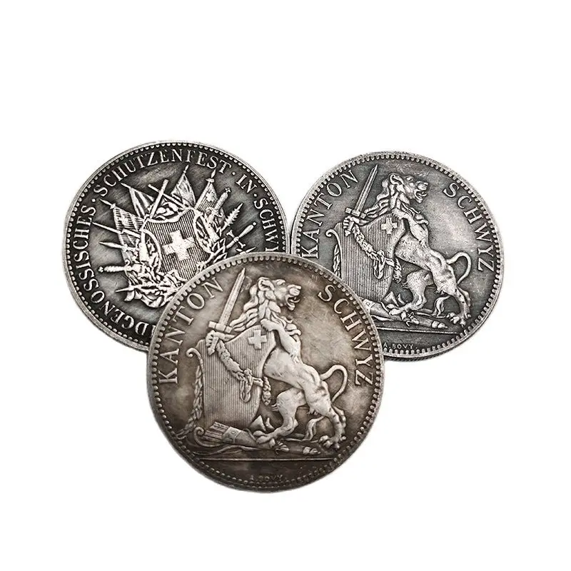 1867 Швейцарский памятная монета со львом и меч 5 FR коллекция Украшение из монет