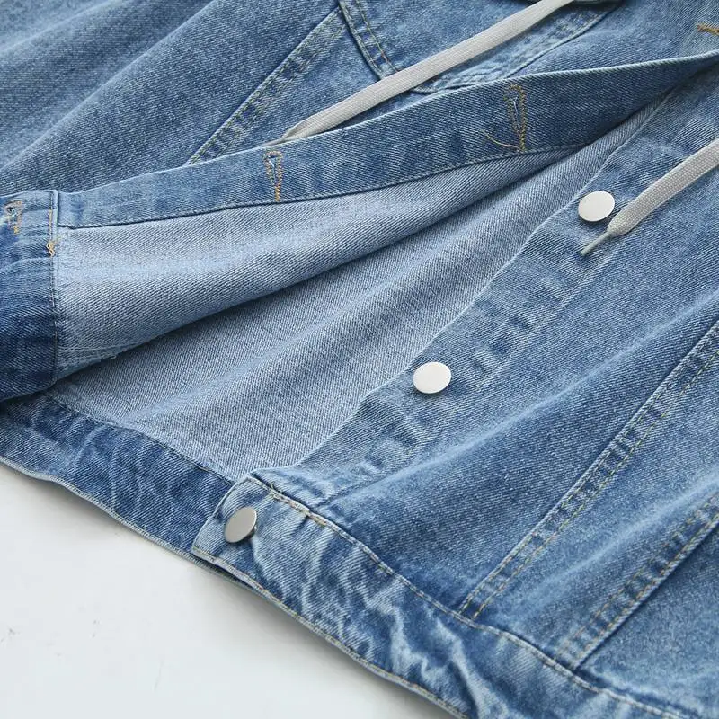 Коллекция 2019 года модное осеннее женское джинсовое пальто в консервативном