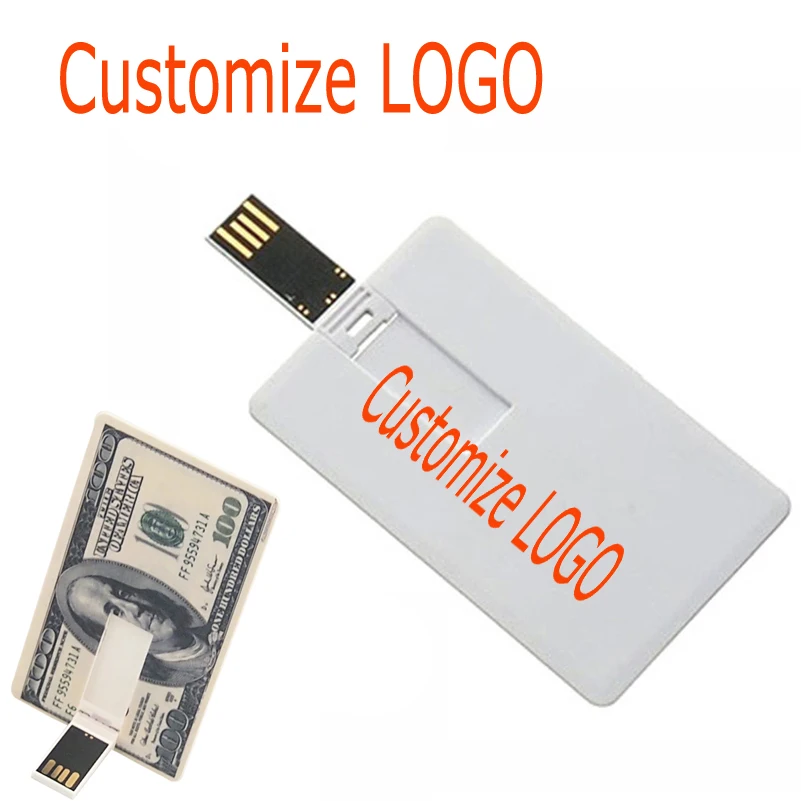 10 шт./лот, белая кредитная карта, usb 2,0, флеш-накопитель, 4 ГБ, 8 ГБ, 16 ГБ, 32 ГБ, 64 ГБ, карта памяти, диски, настраиваемый Бесплатный флэш-накопитель с логотипом
