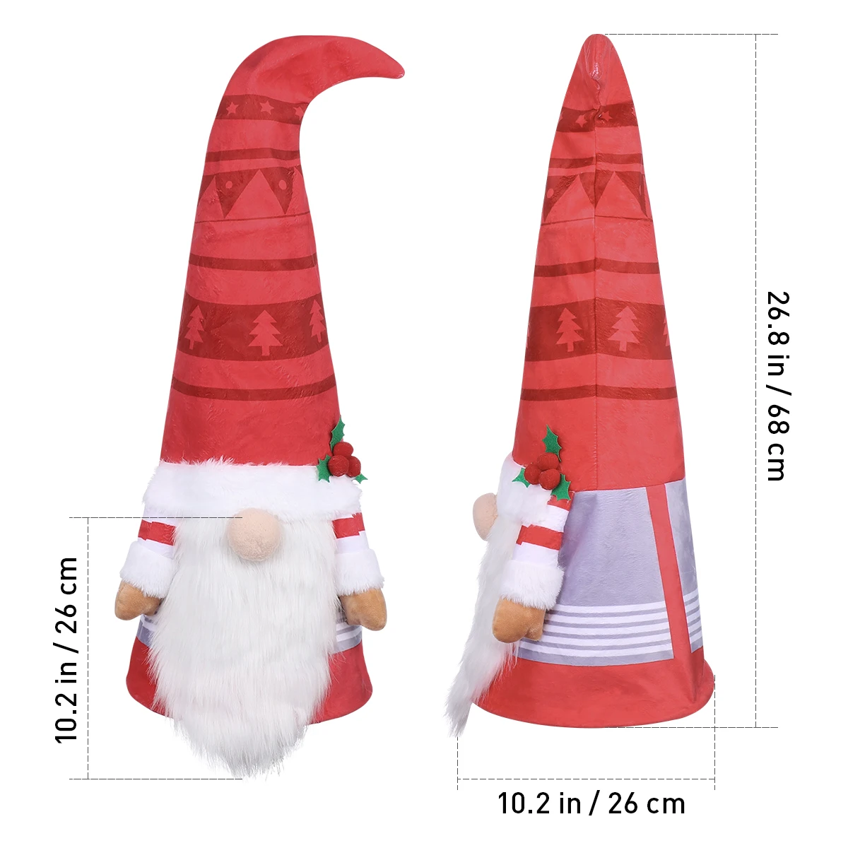 Toyvian Рождественская елка Топпер без лица Gnome Santa плюшевые игрушки зимние