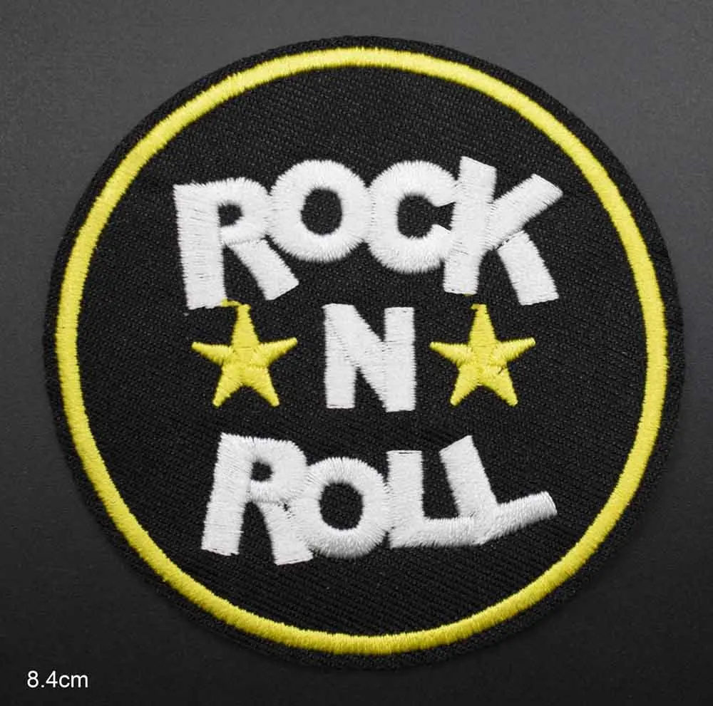 ROCK N ROLL Guns N Roses Music Rock Out Майкл Джексон принц Линкин Парк железная вышитая одежда нашивки для одежды музыкальная группа - Цвет: ROCK N ROLL