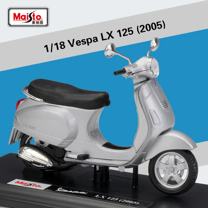 

Welly 1:18 Vespa LX 125 2005 высокий симулятор мотоцикла, велосипеда, скутера, мопеда, литой металлический сплав, модель B206