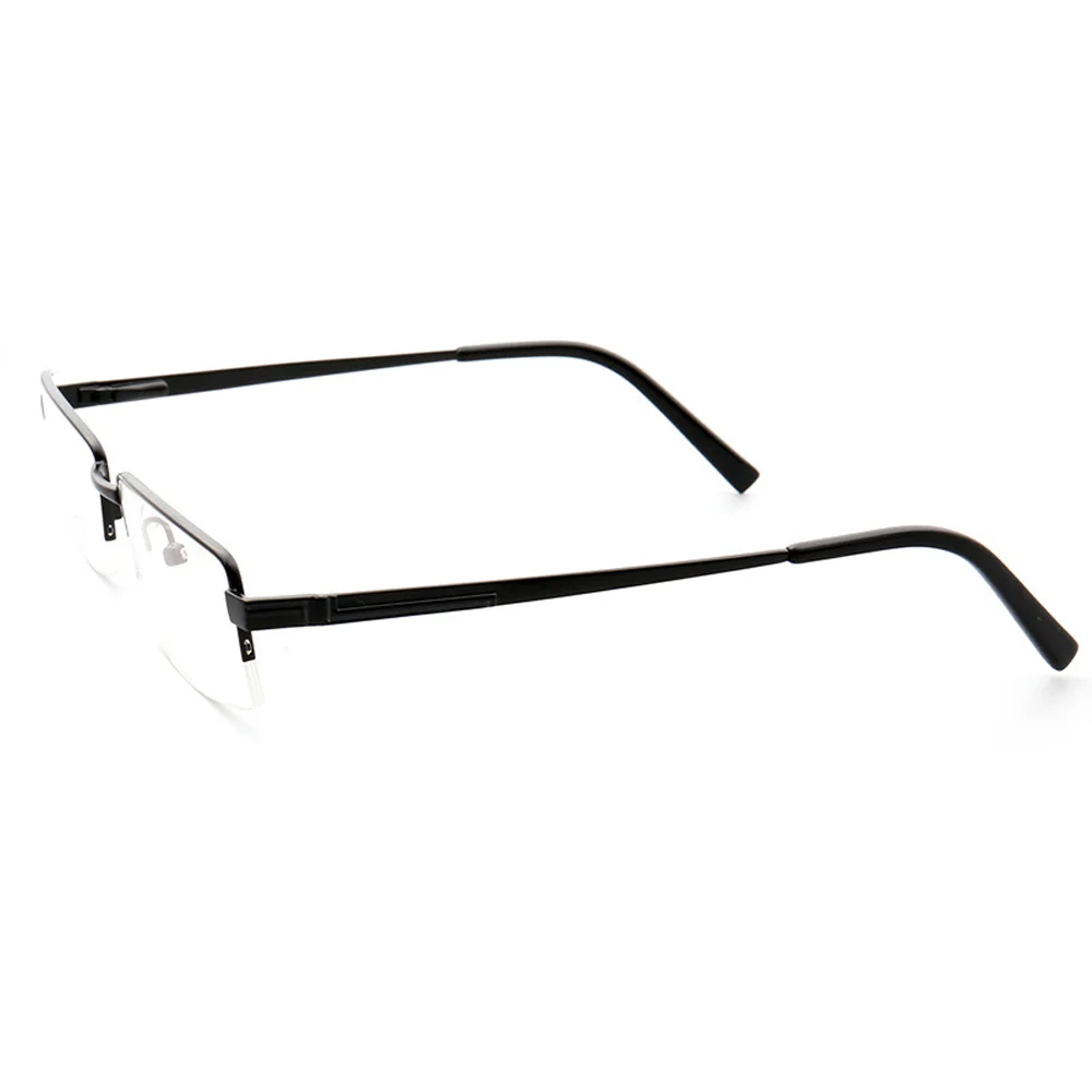 

Men Women Business Simple Ultralight Alloy Half-Rim Rectangular Custom Made Myopia Glasses -1 to -6 Reading Glasses +1 to +4