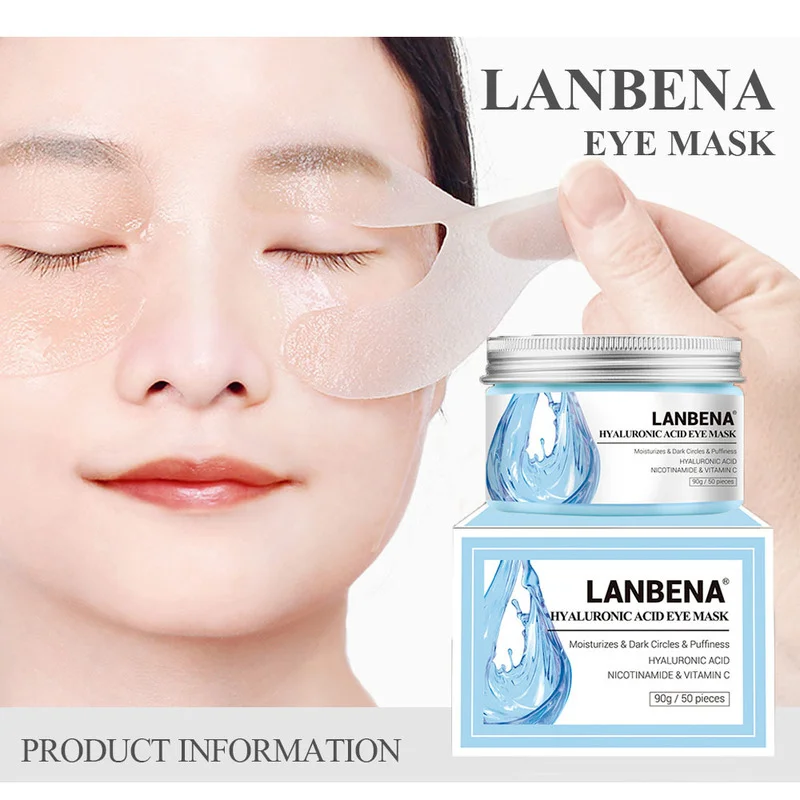 

LANBENA Retinol Hyaluronic Acid VC Eye Mask Eye Patches Repair Eye Lines Reduces Dark Circles Bags Nourish Hydration Eye Care