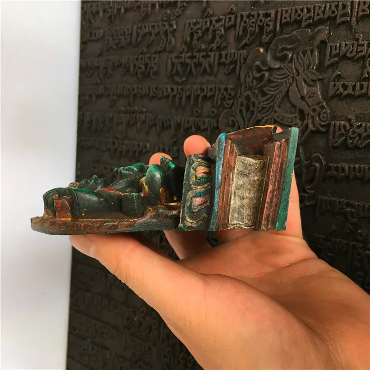 Коллекция китайской тибетской бирюзовой буддистской статуэтки|Статуи и