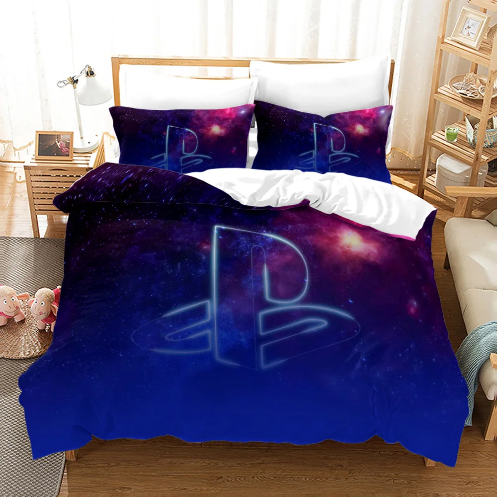 

2021 PlayStation Game Gamepad Printed Duvet Cover Pillowcase Digital Printing Bedding Set Bedclothes Bed Linen Set Bedroom Decor