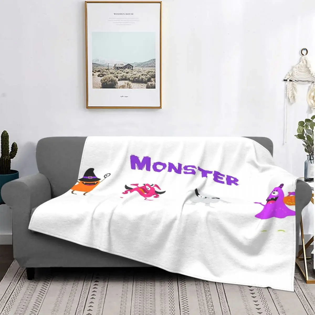 

Manta a cuadros para cama, colcha de muselina feliz Хэллоуин, 164