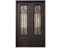 Hench 100% handmade fancy design custom wrought iron doors manufacturers hot selling in Australia United States