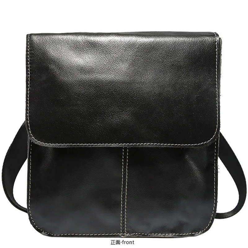 

Genuine Leather Shoulder Bag for Men Messenger Hand Bag Male Business Briefcase Crossbody Mini Handbag Vintage Flap Casual Tote