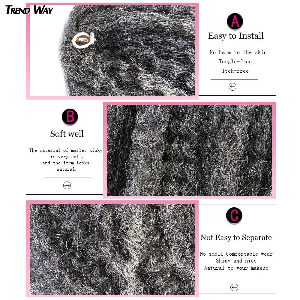 20 дюймовые Мягкие кудрявые плетеные волосы для вязания крючком Омбре