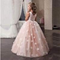 girls long formal party dress first holy communion wear evening wedding long prom gowns teen girls dresses for 6 14 years kids