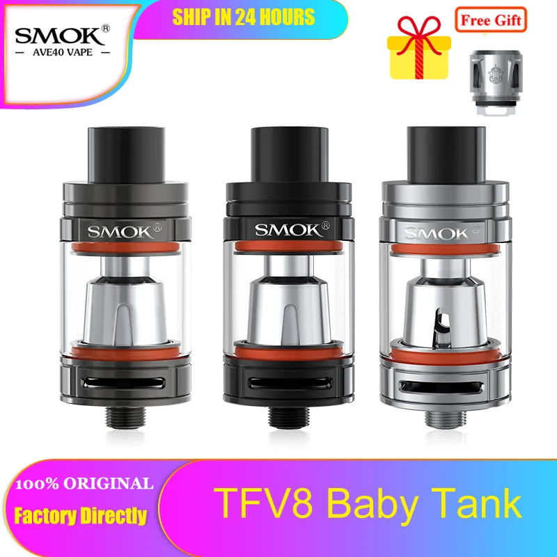 100% оригинал Smok TFV8 детская майка 3 мл топ наполнитель Регулируемый воздушный поток