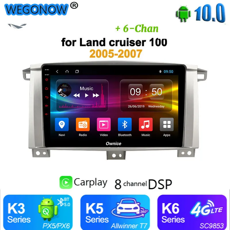 Ownice Android 10 4G 64G 8 ядерный автомобильный dvd плеер GPS навигация радио LTE DSP SPDIF для Toyota