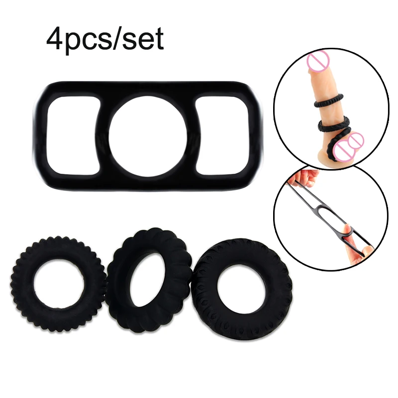 4 шт. мужское Силиконовое кольцо для пениса с задержкой эякуляции эрекция