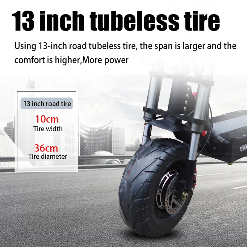 Kaufen 13 Zoll Reifen Elektrische Roller 6000W E Roller Dual Motoren Motorrad 90 Km/h Geschwindigkeit 100km 60V Batterie Escooter Folding Öl Braka