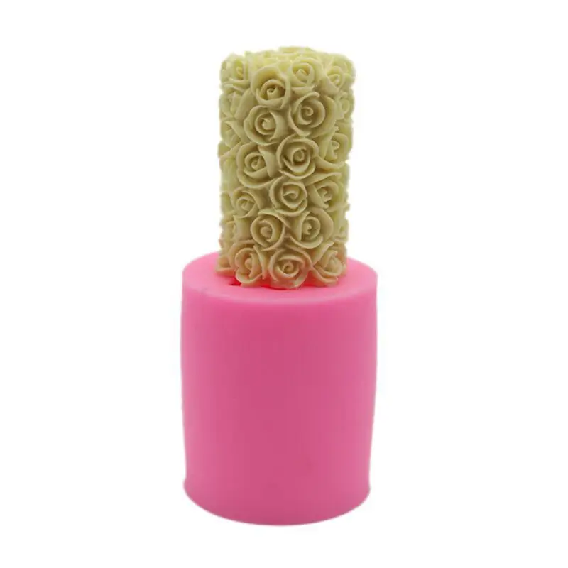 3D Роза силиконовый аромат Свеча Плесень мыло глина для изготовления сделай сам