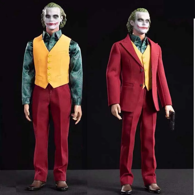 

Collection 1/6 Joker Suit Set Comedian Joker Clown Joaquin Toy Center CEN-M13 Exclusive Red Suit Clothes Accessory Toy