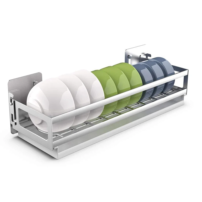 Сушилка для посуды настенная полка из нержавеющей стали многофункциональная