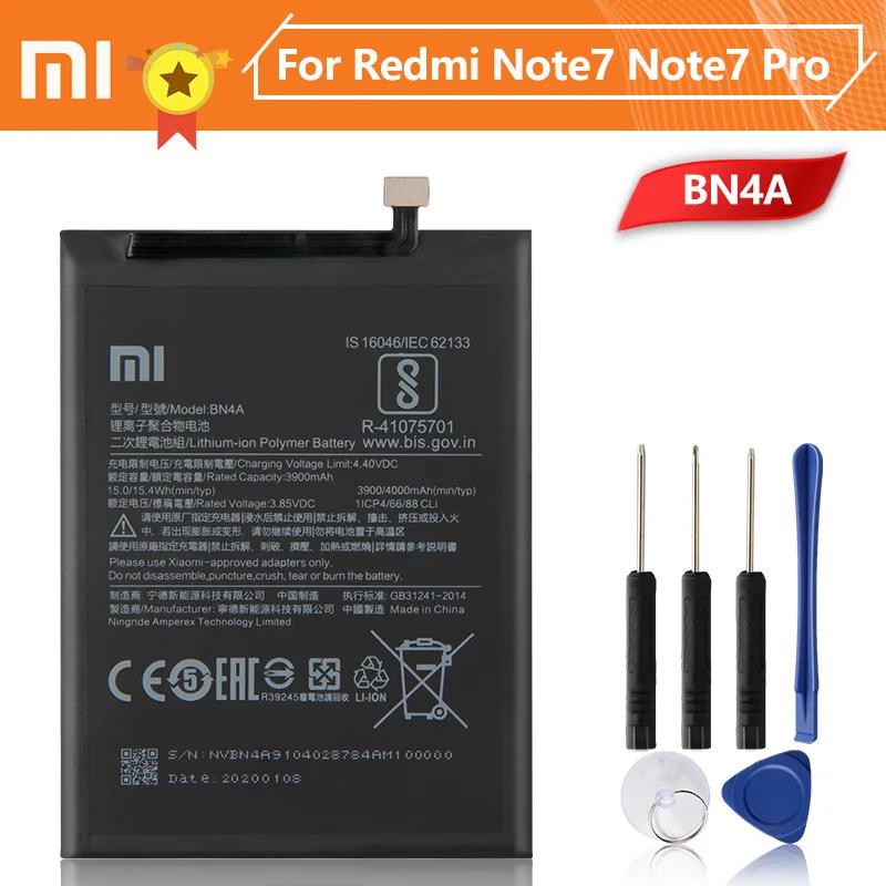 Xiao Mi Xiaomi BN4A аккумулятор для телефона mi Redmi Note7 Pro Note 7 M1901F7C 4000 мАч оригинальная