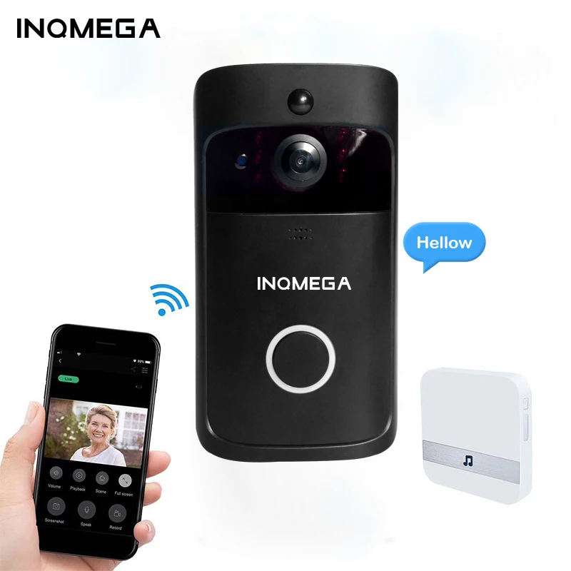 Умный IP-видеодомофон INQMEGA Wi-Fi видеодомофон беспроводной дверной звонок с камера в