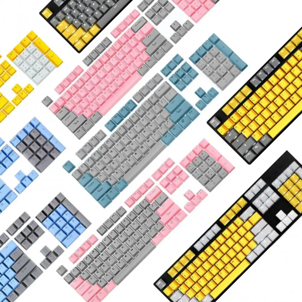 

Замена колпачков для клавиш подсветки для Cherry/Kailh/Gateron/Outemu, механические износостойкие колпачки для клавиш подсветки, 104 шт.